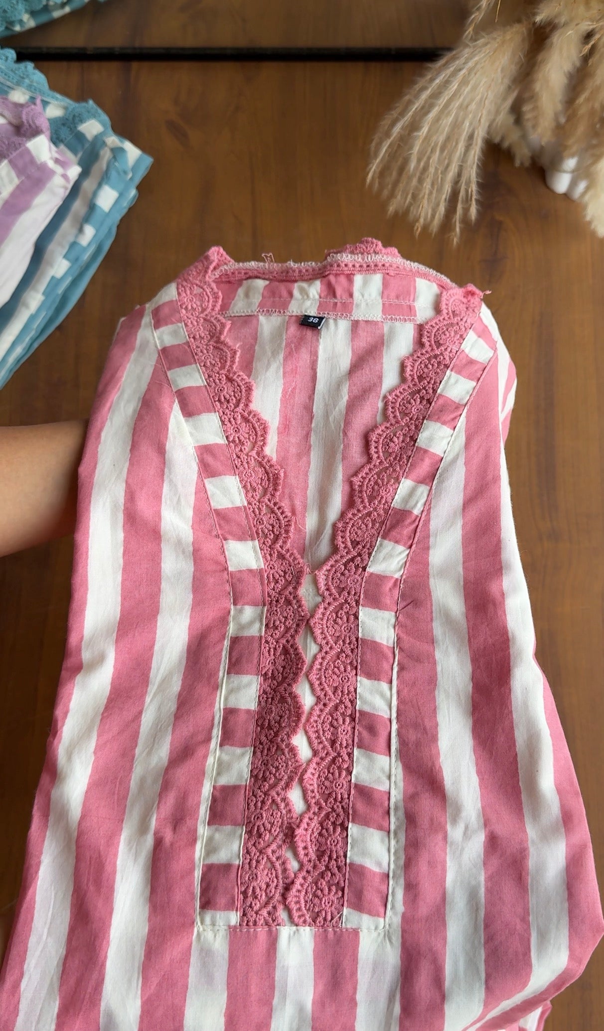 Printed Cotton Coord Set- Peach