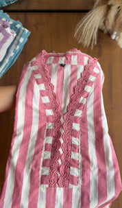 Printed Cotton Coord Set- Peach