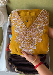 Handwork Dress- Yellow