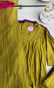 Rumi v neck cotton Aline dress