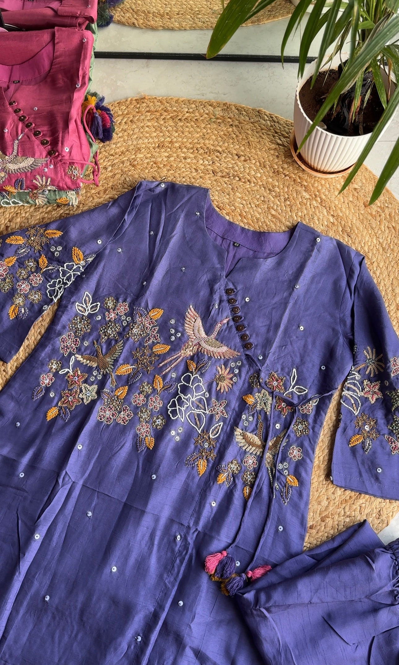 Saheli anghrakha hand work dress