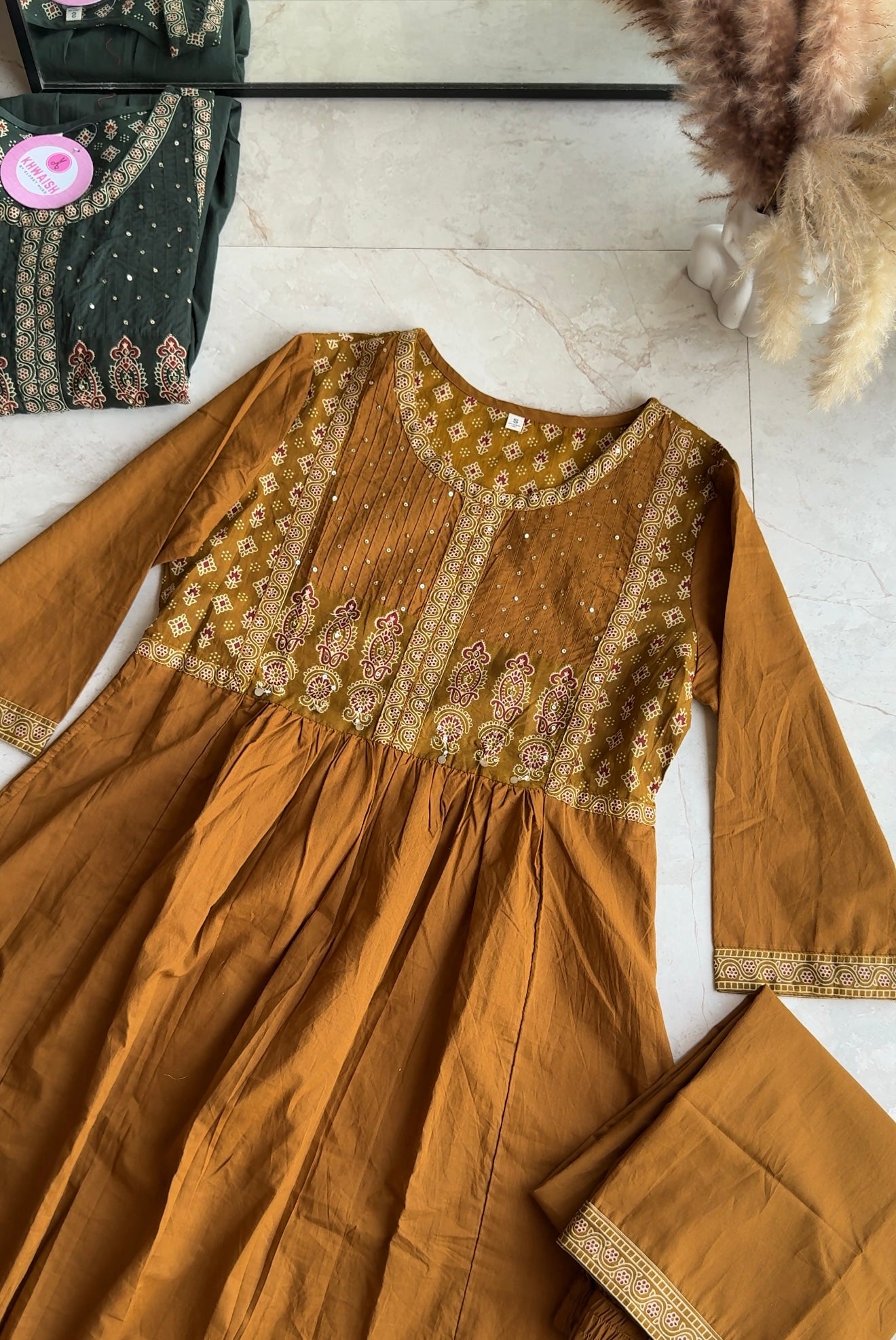 Falak cotton Anarkali with pockets