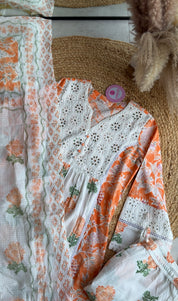 Disha shifli side cut Kurti with palazzo and dupatta