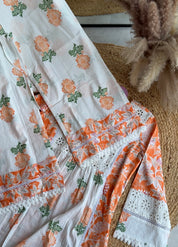 Disha shifli side cut Kurti with palazzo and dupatta