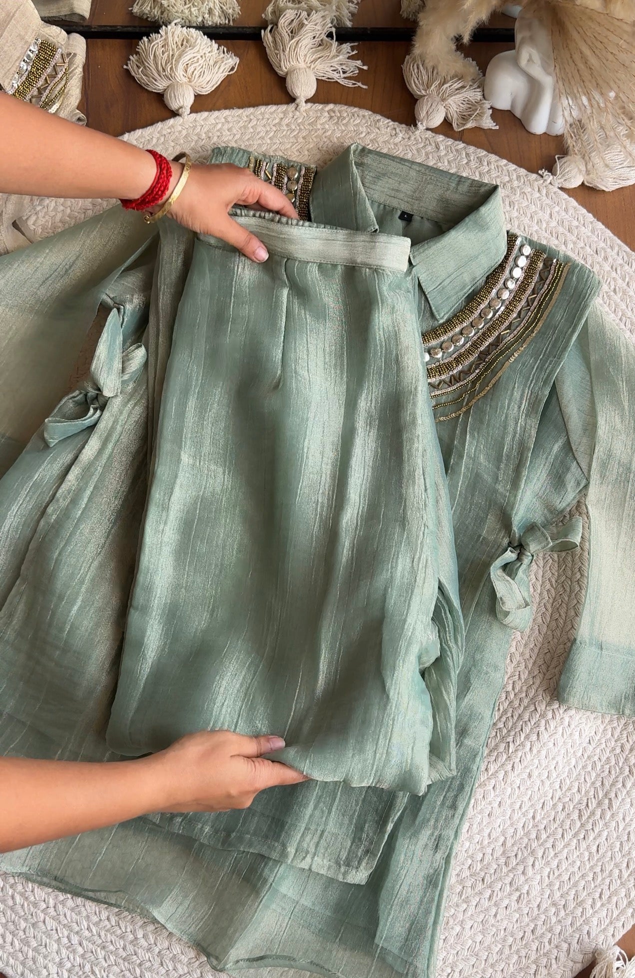 Maitri Three Piece Coords (Preorder 7-10 days) - Powder Green