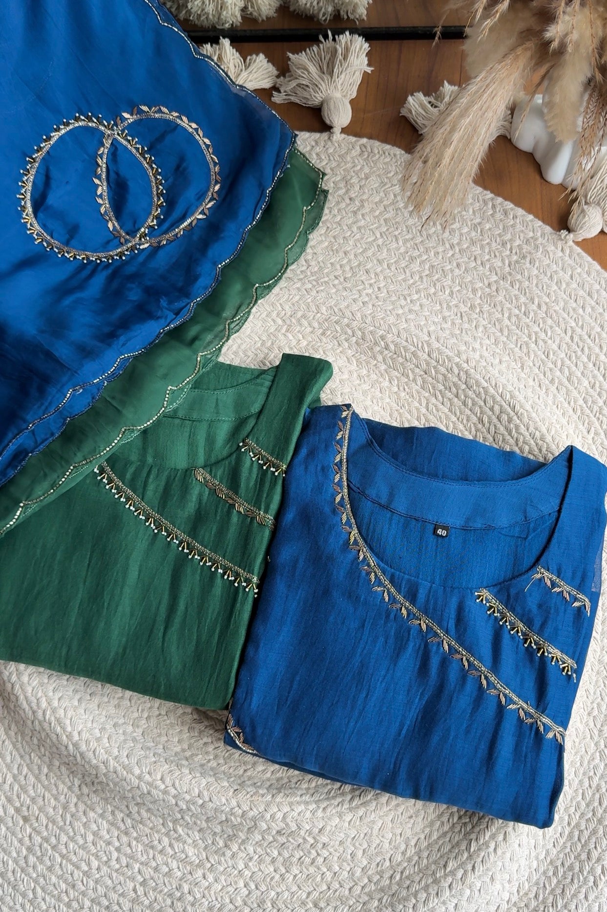Aishwarya Handwork Suit Set - Green