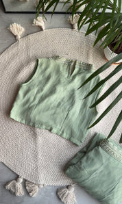 Ritika hand work blouse cape and palazzo pants
