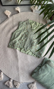 Ritika hand work blouse cape and palazzo pants