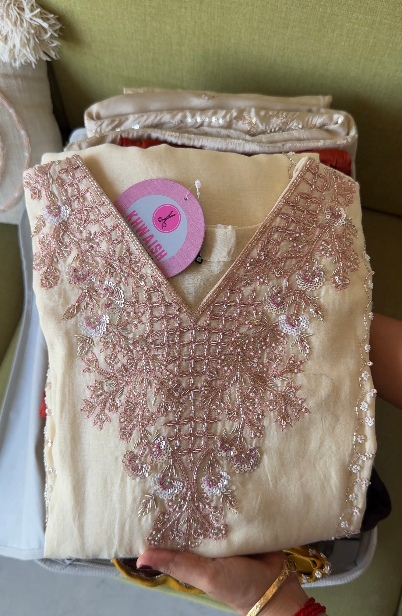 Handwork Dress- White
