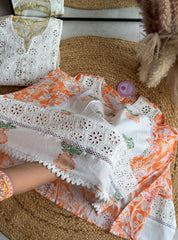 Disha shifli side cut Kurti with palazzo and dupatta