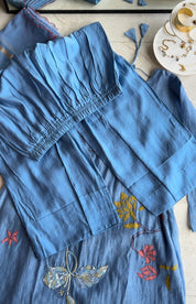 Meera mul chanderi aline dress