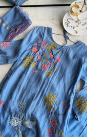 Meera mul chanderi aline dress