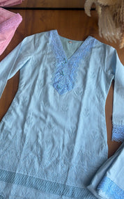 Tahini Lucknowi coord - Blue