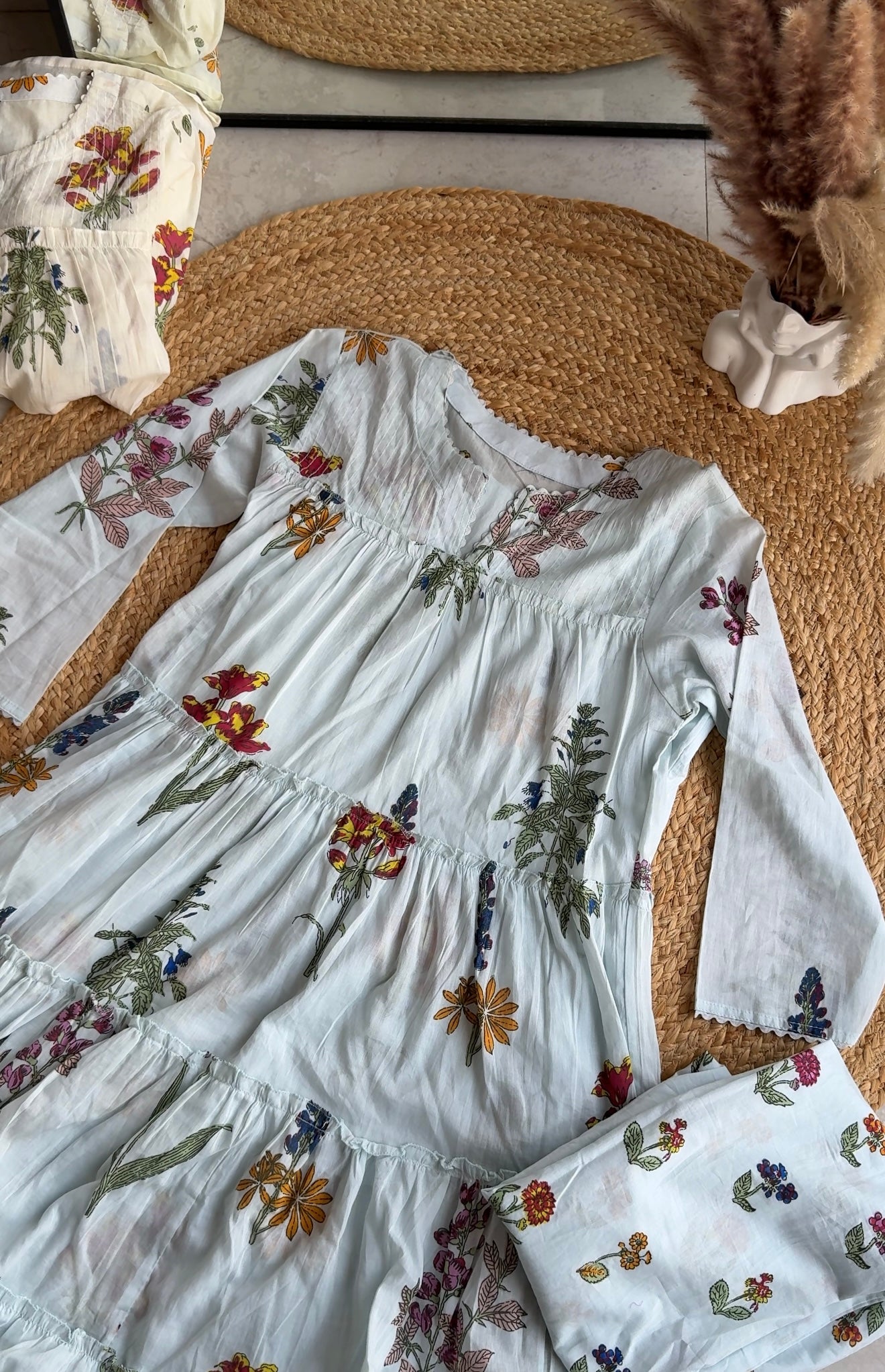 Sapna mul maxi floral dress with inner and pants