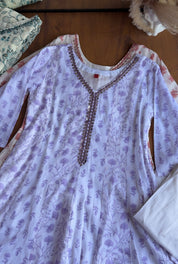 Jannat Floral Anarkali - Lavender