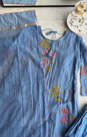 Meera mul chanderi aline dress