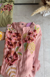 Parineeti Embroided mul chanderi dress