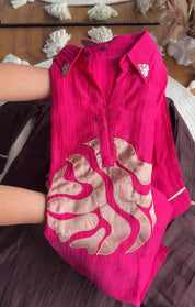 Manjari Mul Chanderi Coords - Pink