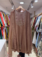 Vanshika Handwork Tissue Dress - Silver