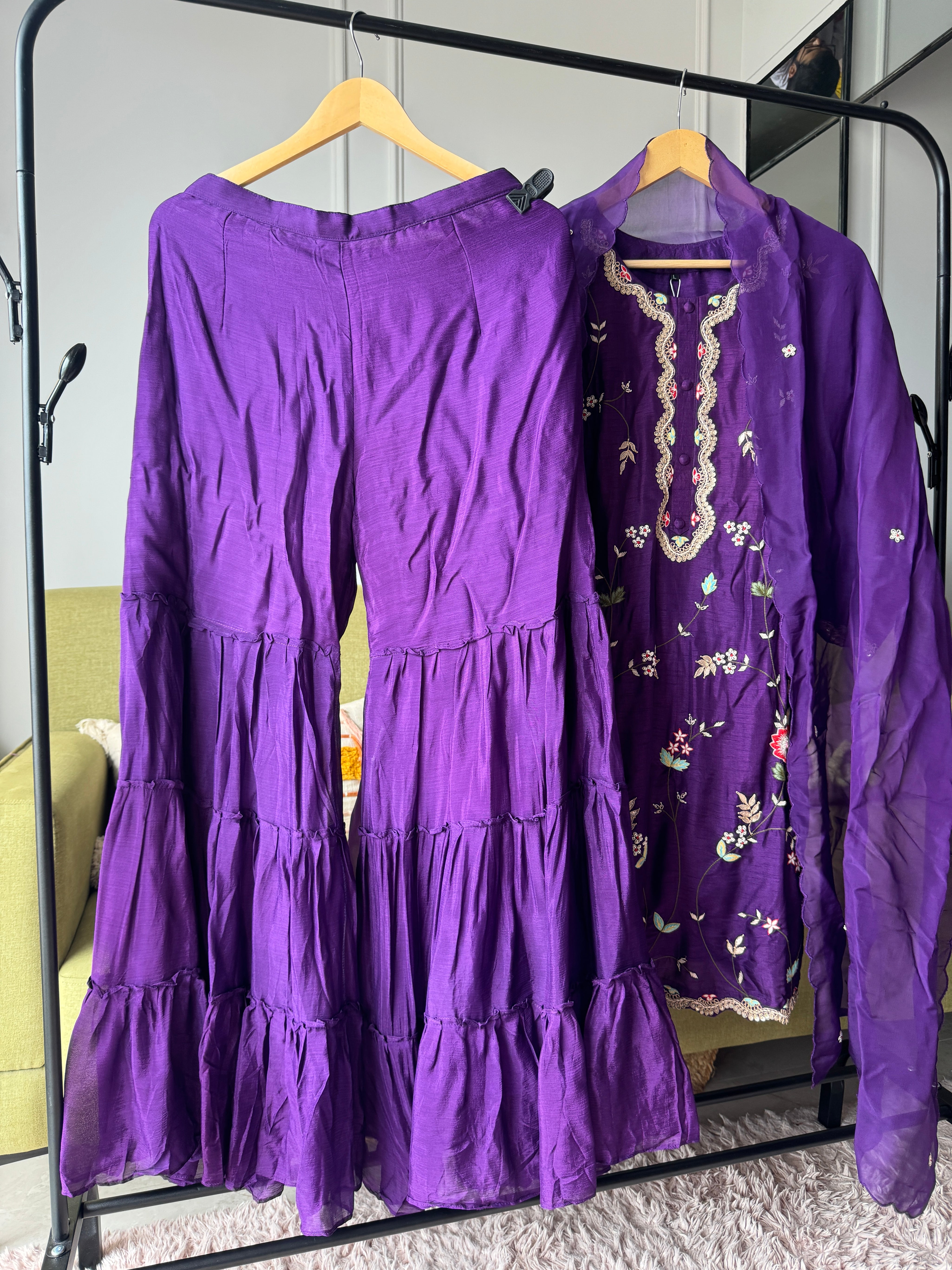 Shweta hand embroidery sharara