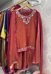 Yashoda Handwork Mul Chanderi Dress-