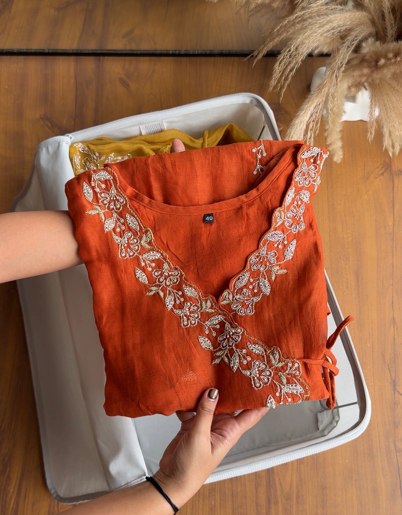 Anghrakha Dress- Rust