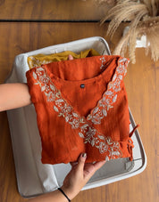 Anghrakha Dress- Rust