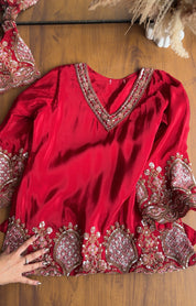 Yuvika Short Kurta heavy hand work with Plazzo dress