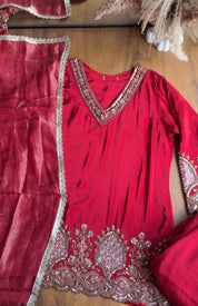 Yuvika Short Kurta heavy hand work with Plazzo dress
