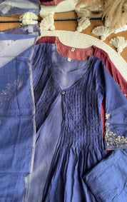 Naina Koti Anarkali Dress-Blue