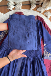 Naina Koti Anarkali Dress-Blue
