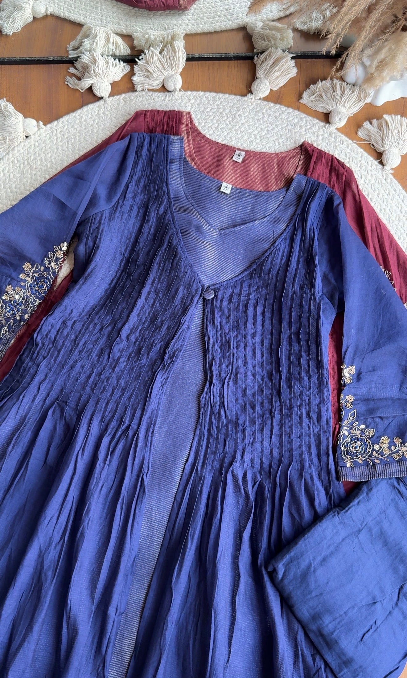 Naina Koti Anarkali Dress-Blue
