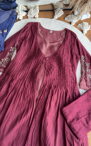 Naina Koti Anarkali Dress-Maroon