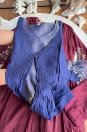 Naina Koti Anarkali Dress-Blue