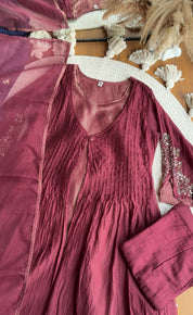 Naina Koti Anarkali Dress-Maroon