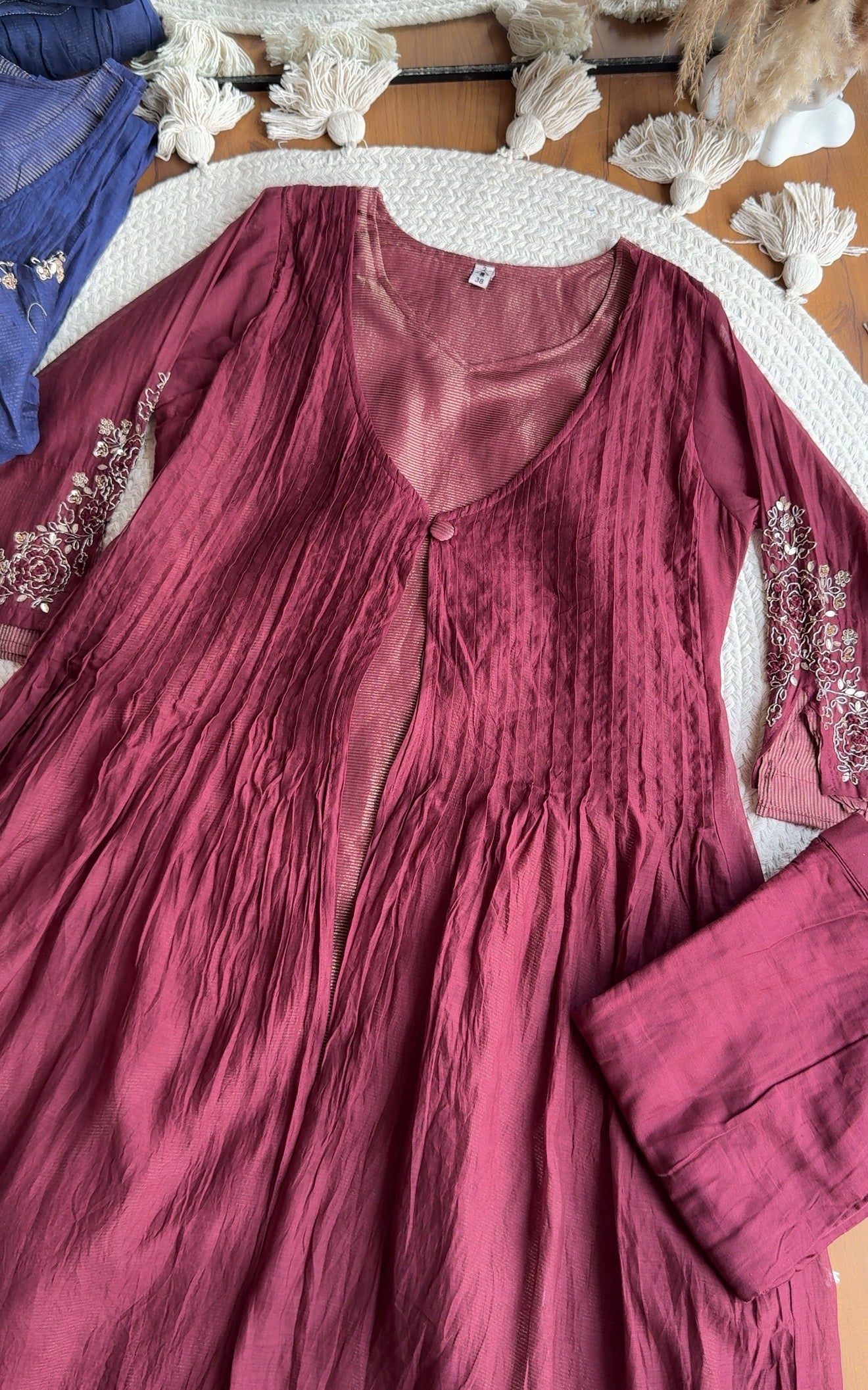 Naina Koti Anarkali Dress-Maroon