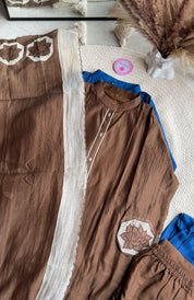 Sili Cut Work Mul Chanderi Dress