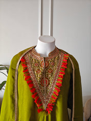Suhana Mul Chanderi Anarkali - green