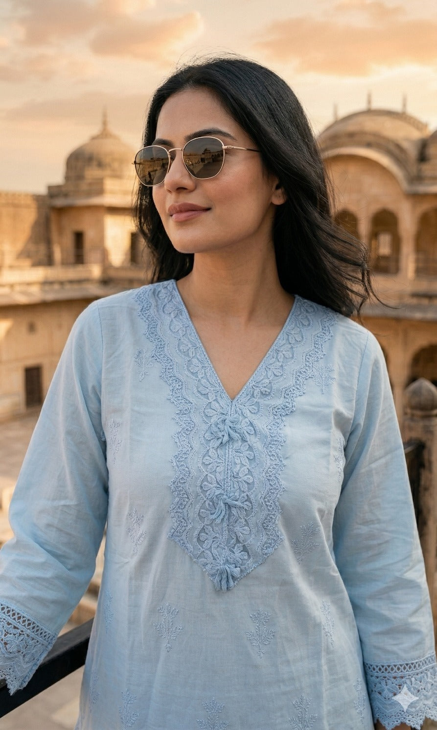 Tahini Lucknowi coord - Blue