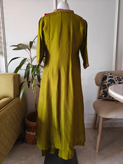Suhana Mul Chanderi Anarkali - green