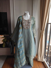 Swini Handwork Tissue Dress - Powder Blue (Ready to Ship)
