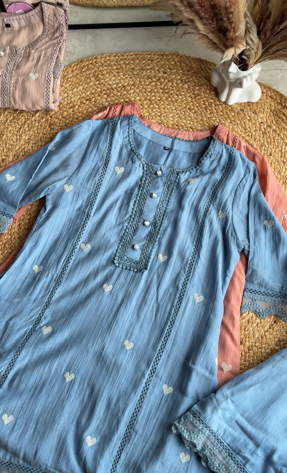 Ayushi Mul Chanderi  Embroided Coord Set