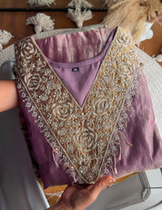 Handwork Kaftan Set - Lilac