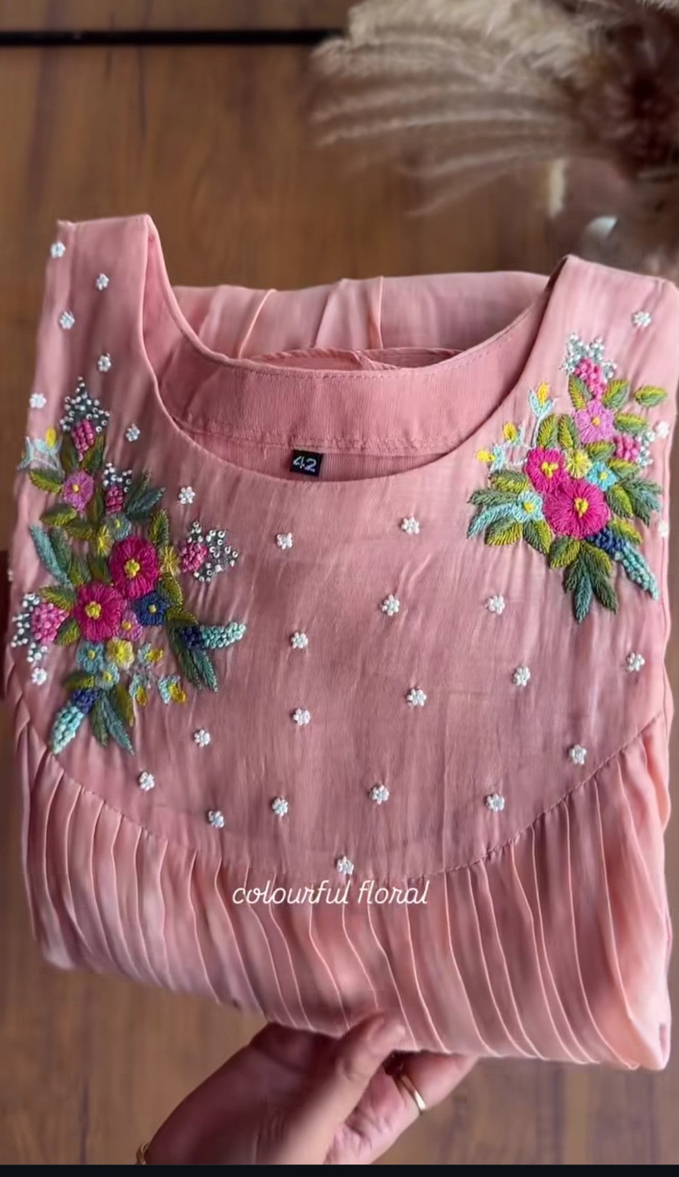 Mahira Embroided Mul Chanderi Dress (Make to Order)