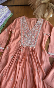 Rashmi Handwork Anarkali- Peach