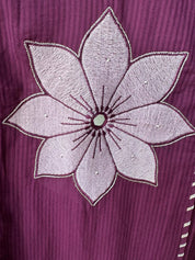 Unnati Patchwork Cotton Dress - Purple